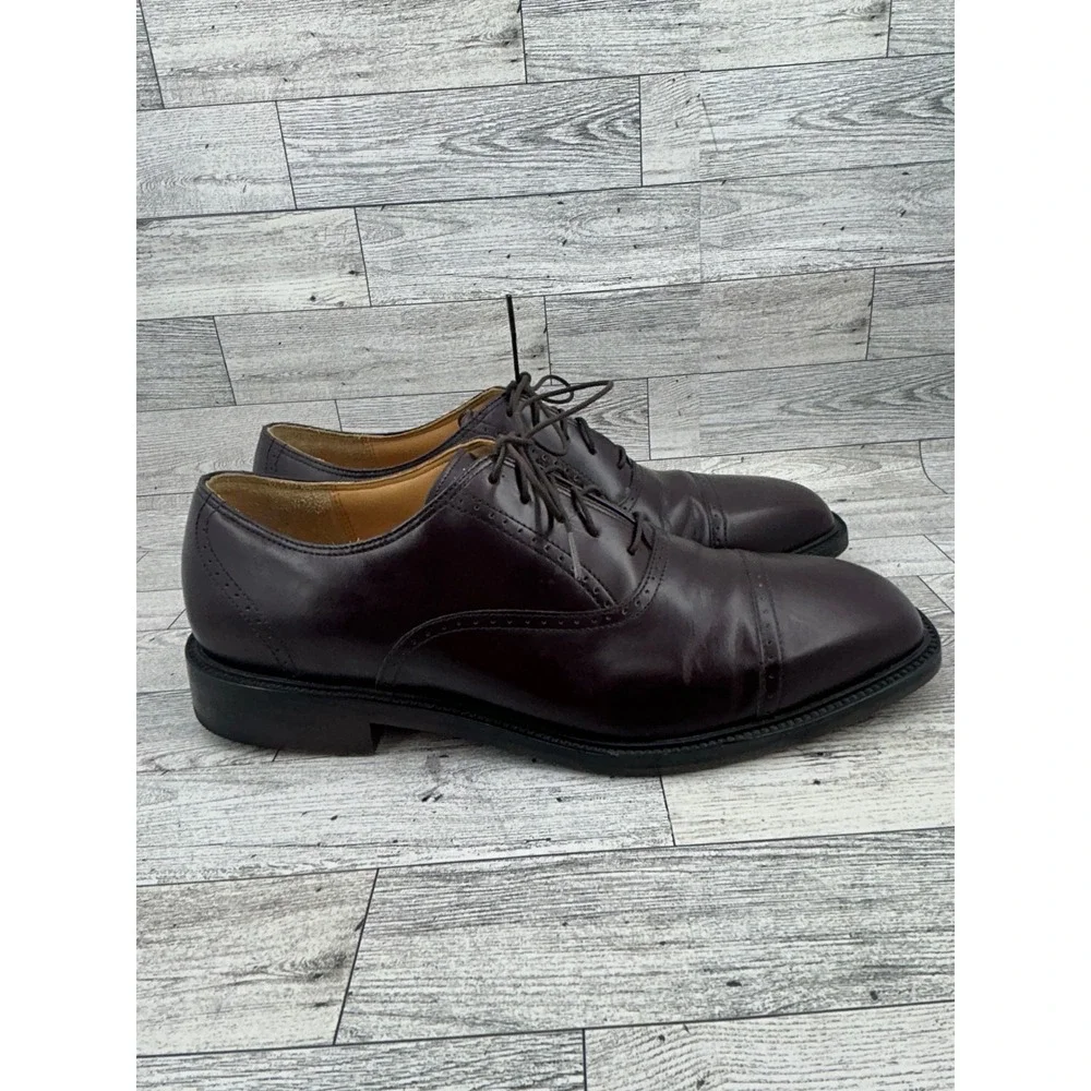 Rockport Mens APM1141E Leather Dress Shoes Oxfords Burgundy Size‎ 9M